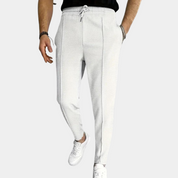 Slim Fit Joggers - Men's Skinny Elastic Waist Drawstring Sweatpants
