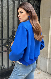 Bomber Jacket - Women's Button-Up Short Aviator Jacket