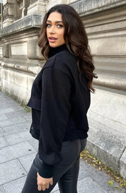 Bomber Jacket - Women's Button-Up Short Aviator Jacket