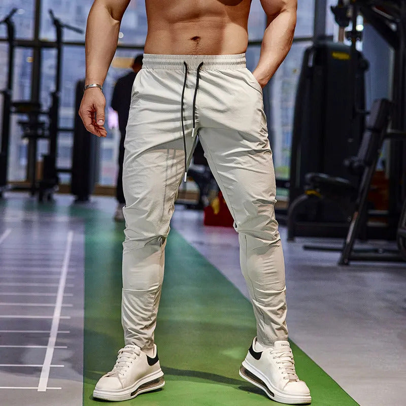 Track Pants - Men's Elastic Waist Gym Workout Pants