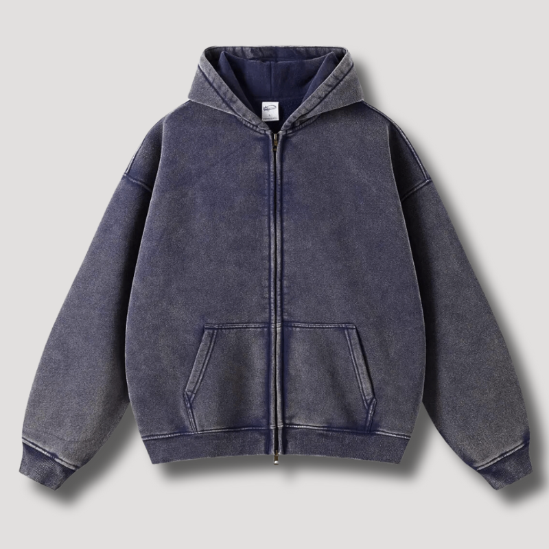 Oversized Hoodie | Zip-Up | Washed | Zipper Hoodie | Hoodie for Men