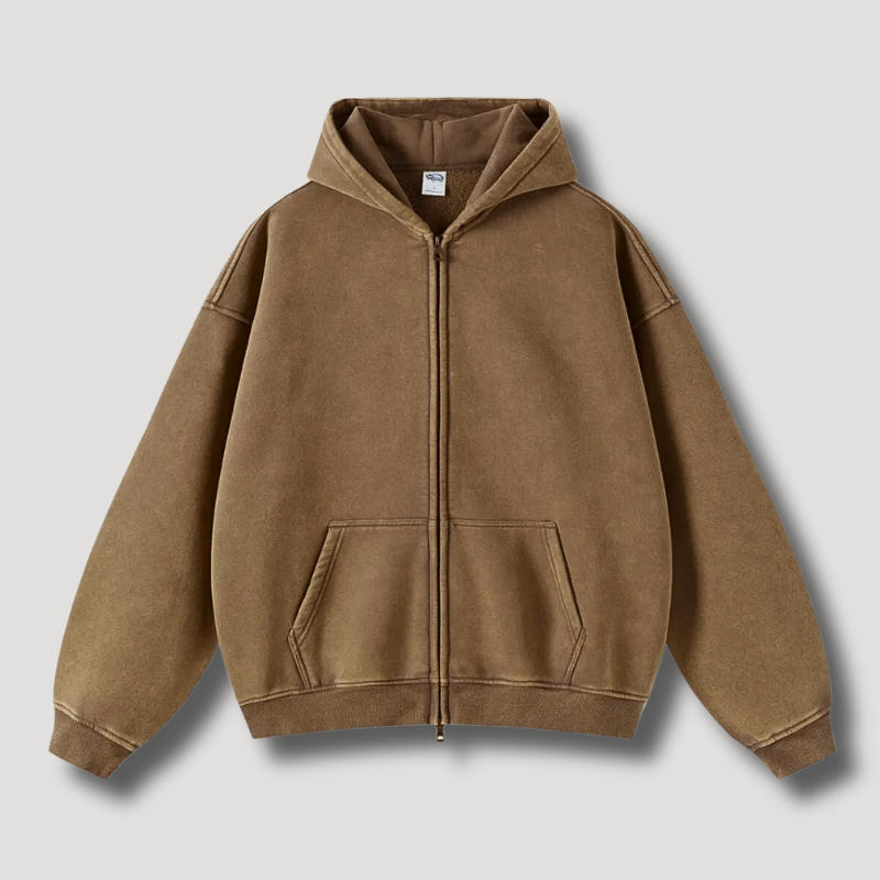 Oversized Hoodie | Zip-Up | Washed | Zipper Hoodie | Hoodie for Men