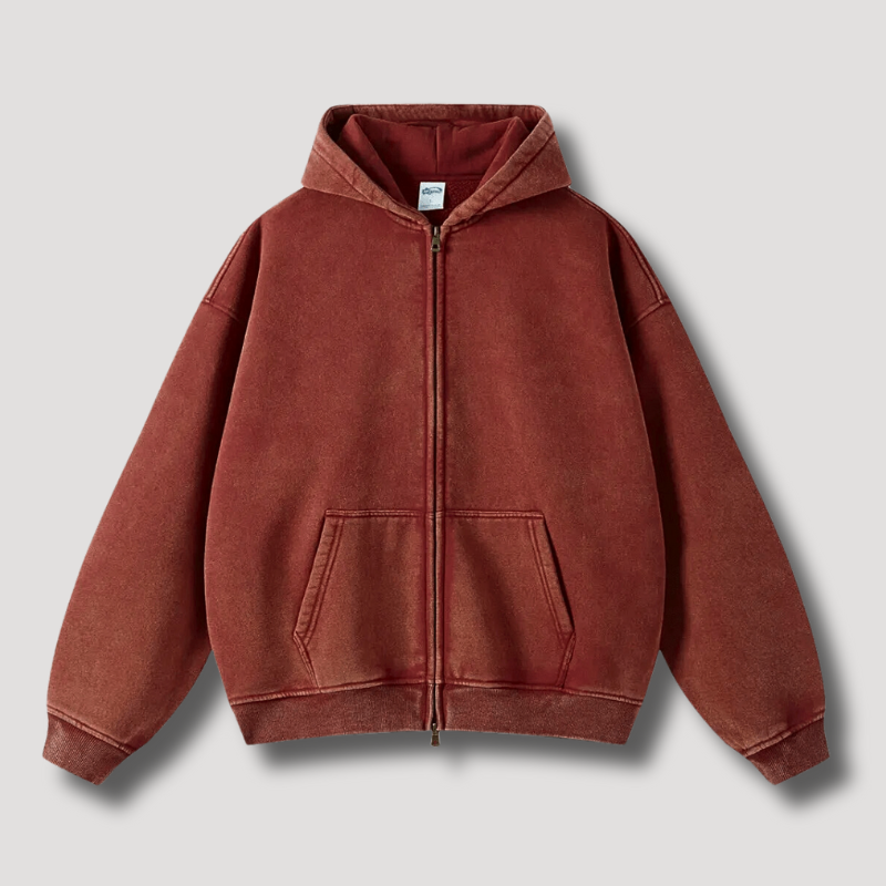 Oversized Hoodie | Zip-Up | Washed | Zipper Hoodie | Hoodie for Men