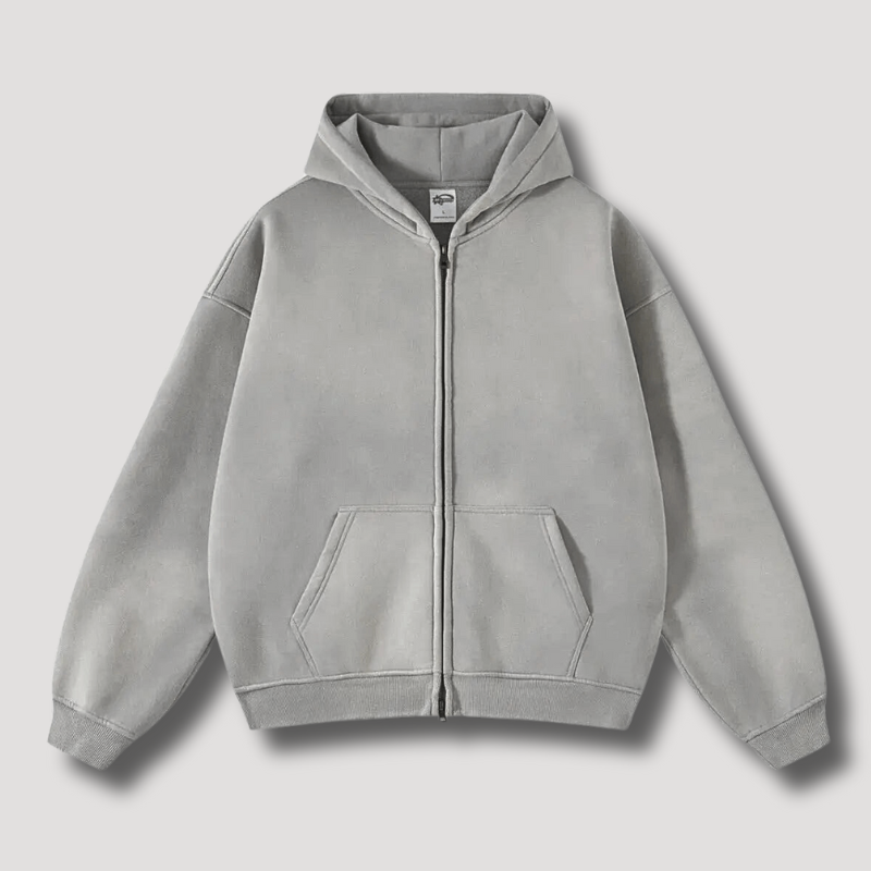 Oversized Hoodie | Zip-Up | Washed | Zipper Hoodie | Hoodie for Men