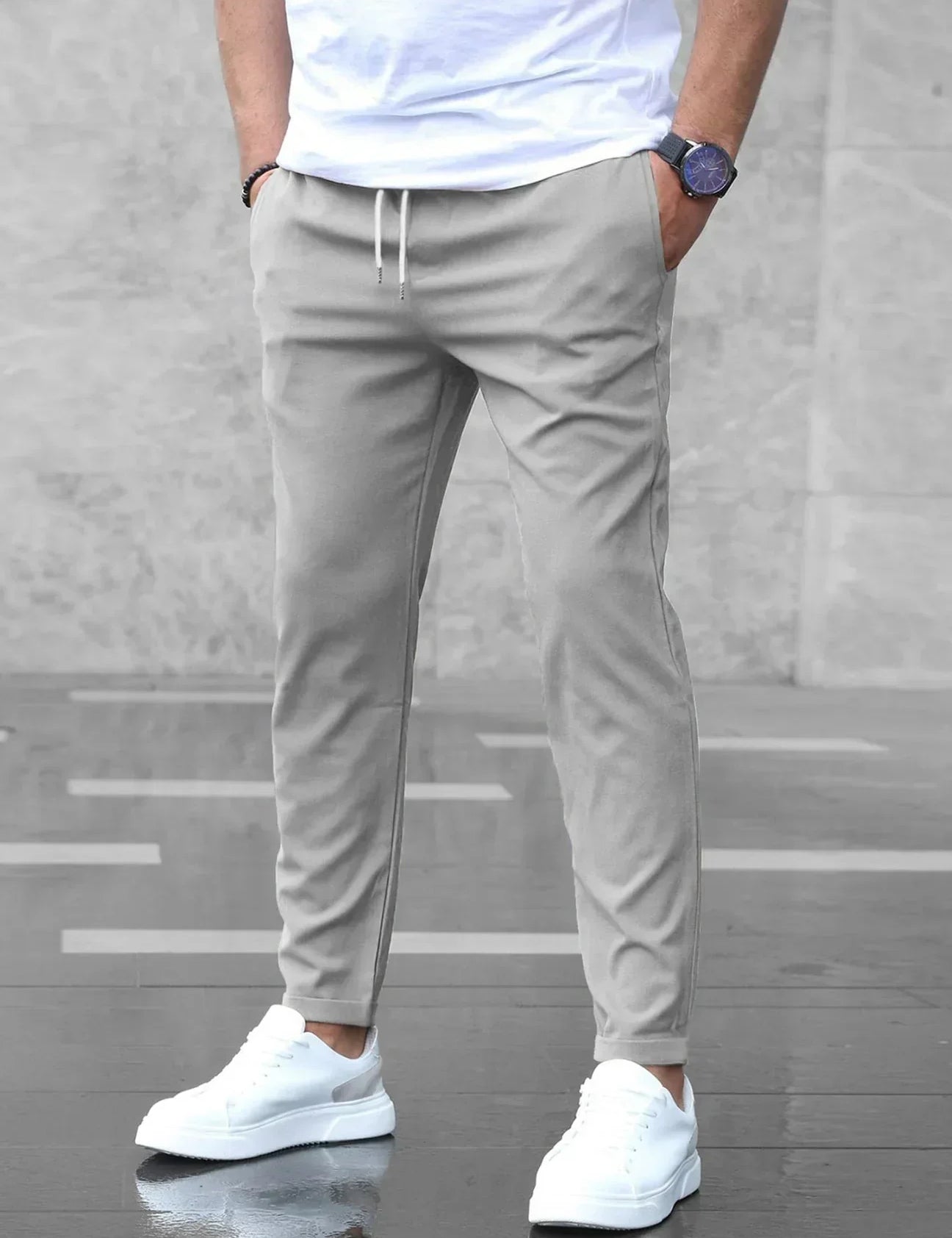 Stretch Pants - Comfortable - Drawstring - Stretch Chinos - Men's Pants-Southern-Taylor