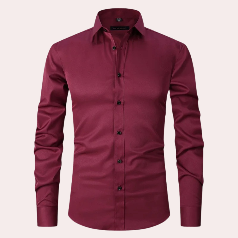 Men's Non Iron Shirt | Stretch | Slim Fit | Dress Shirt | Button-Up Shirt