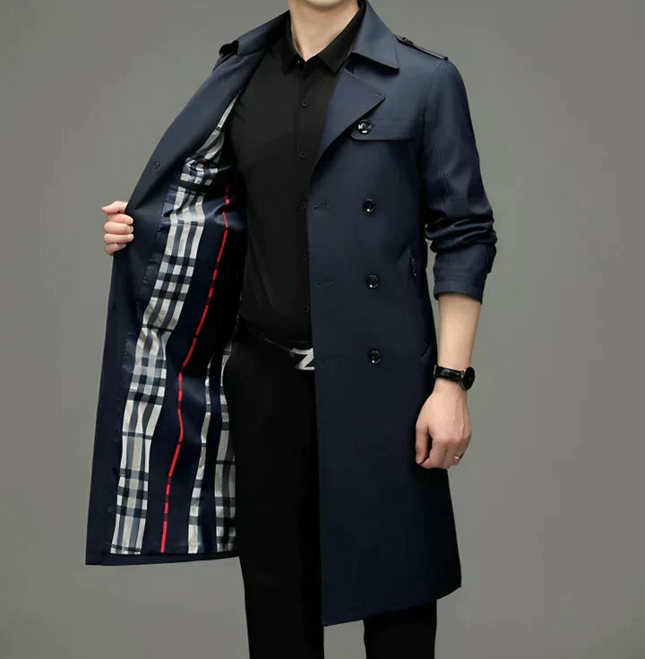 Trench Coat – Double-breasted – Mid-length – Men's Jacket – Fall Jacket-Southern-Taylor