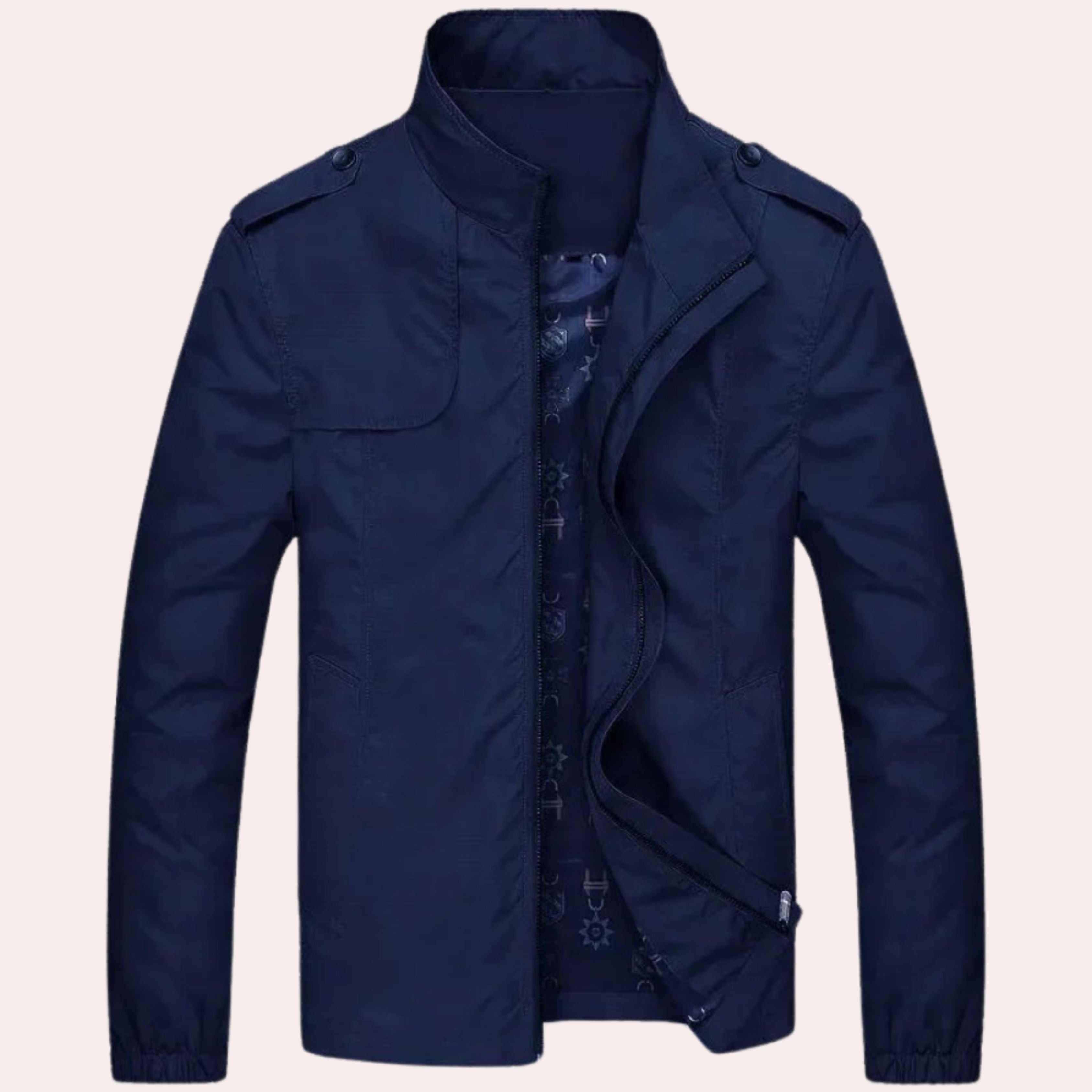 Windproof Jacket - Men's Casual Zip-Up Short Trench Jacket