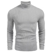 Roll Neck Jumper - Men's Slim Fit Knitted Turtleneck Sweater
