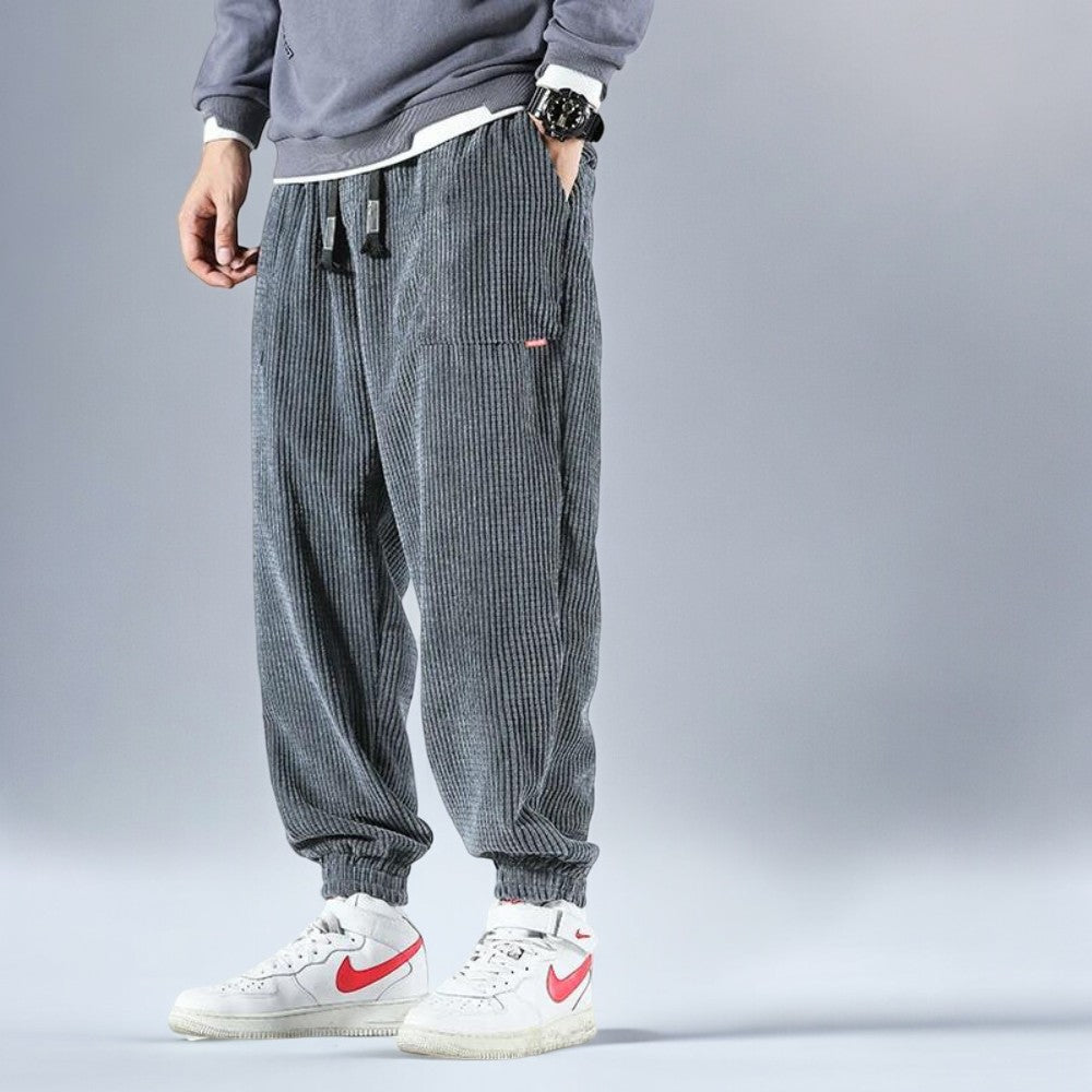 Corduroy Pants | Relaxed Fit | Drawstring | Baggy Pants | Men's Joggers