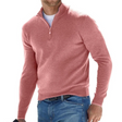Half Zip Jumper - Long Sleeve - Pullover - Knitted Sweater - Men's Quarter Zip Sweater