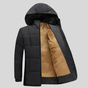 Male Winter Jacket | Hooded | Fur Lined | Puffer Jacket | Men's Padded Jacket