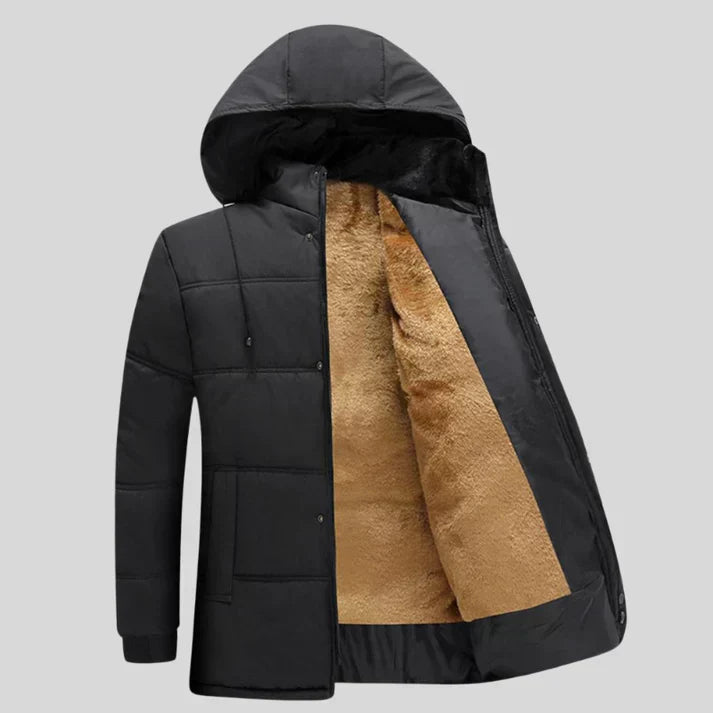 Male Winter Jacket | Hooded | Fur Lined | Puffer Jacket | Men's Padded Jacket