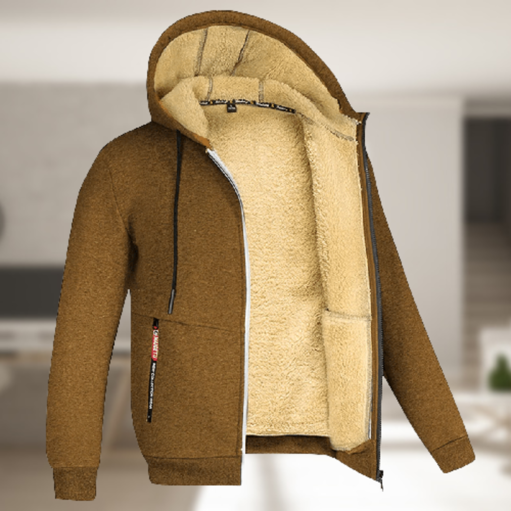 Hoodie Jacket | Fleece Lined | Winter | Zip-Up Hoodie | Men's Hoodie