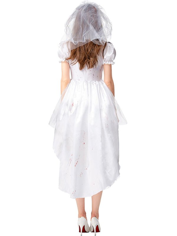 Corpse Bride Costume - Short Sleeve - Mini - Dead Bride Outfit - Women's Halloween Costume