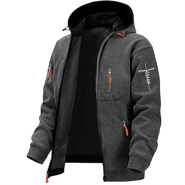 Zip-Up Hoodie - Men's Warm Full Zip Fleece Hoodie Jacket
