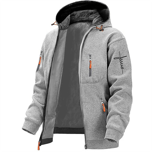 Zip-Up Hoodie - Men's Warm Full Zip Fleece Hoodie Jacket
