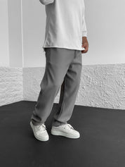 Loose Fit Trousers - Men's Casual Straight Leg Drawstring Pants