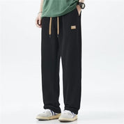 Straight Leg Joggers - Men's Casual Drawstring Leisure Sweatpants