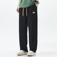 Straight Leg Joggers - Men's Casual Drawstring Leisure Sweatpants