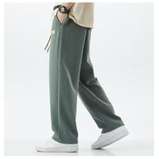 Straight Leg Joggers - Men's Casual Drawstring Leisure Sweatpants