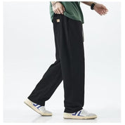 Straight Leg Joggers - Men's Casual Drawstring Leisure Sweatpants