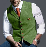 Vest - Single-breasted – Checkered – Men's vest – Tweed vest-Southern-Taylor