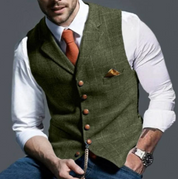 Vest - Single-breasted – Checkered – Men's vest – Tweed vest-Southern-Taylor