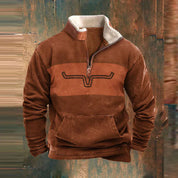 Half Zip Fleece | Warm | Pocket | Men's Half Zip Pullover | Winter Clothes