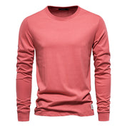 Long Sleeve T-Shirt - Men's Plain Crew Neck Long Sleeve Shirt