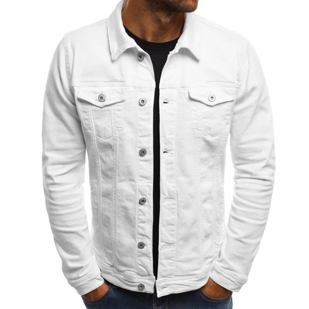 Denim Jacket - Button- Up - Slim Fit - Jean Jacket - Men's Summer Jacket