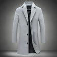 Wool Coat, Turn-down Collar, Single-breasted, Winter Jacket, Wool Coat for Men