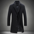 Wool Coat, Turn-down Collar, Single-breasted, Winter Jacket, Wool Coat for Men