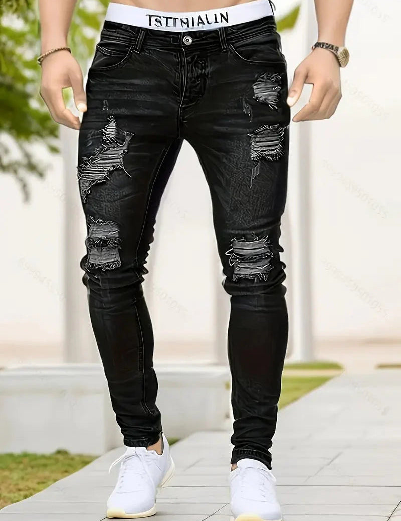 Zayden Ripped Jeans | Trendy Slim Fit Jeans for Men-Southern-Taylor