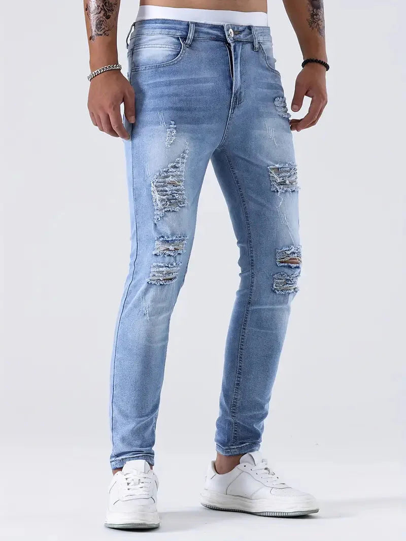 Zayden Ripped Jeans | Trendy Slim Fit Jeans for Men-Southern-Taylor