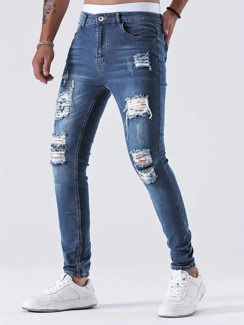 Zayden Ripped Jeans | Trendy Slim Fit Jeans for Men-Southern-Taylor