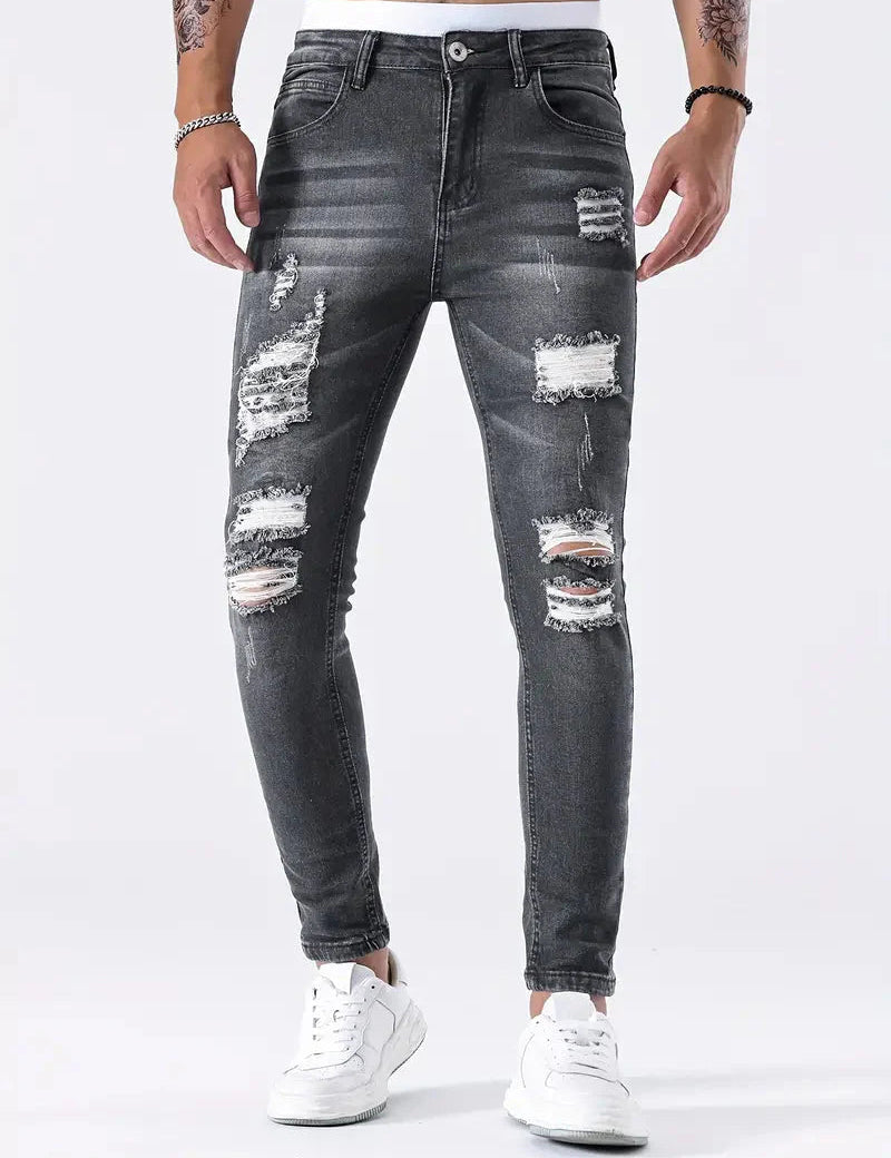 Zayden Ripped Jeans | Trendy Slim Fit Jeans for Men-Southern-Taylor