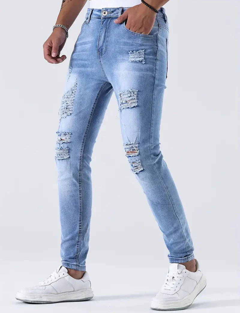 Zayden Ripped Jeans | Trendy Slim Fit Jeans for Men-Southern-Taylor