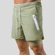 Running Shorts - Men's 2-in-1 Sport Gym Shorts with Pockets