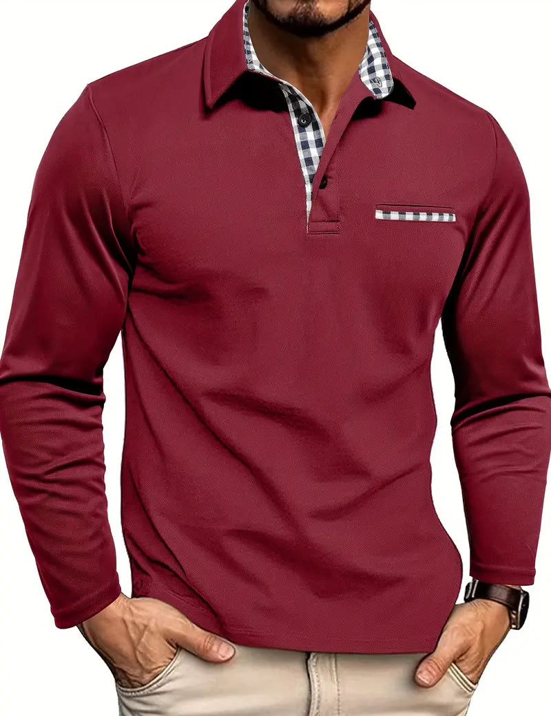 Polo Shirt | Collared | Regular Fit | Long Sleeve Polo Shirts | Men's Clothing