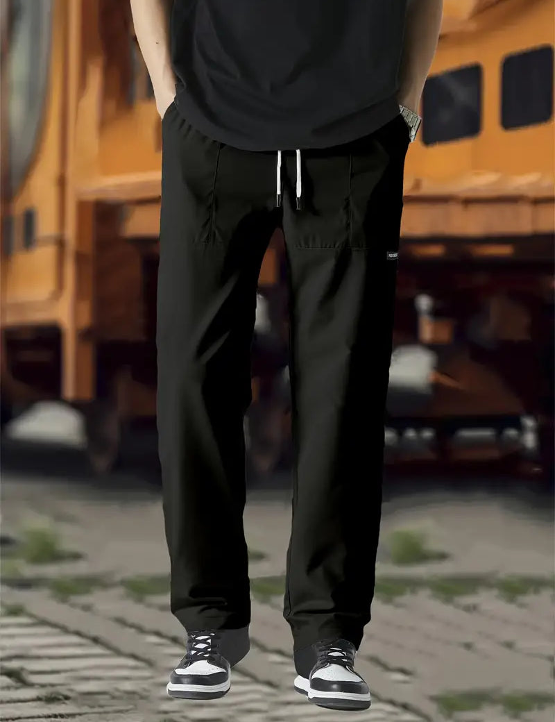 Track Pants | Drawstring | Leisure | Straight Leg Pants | Men's Trousers