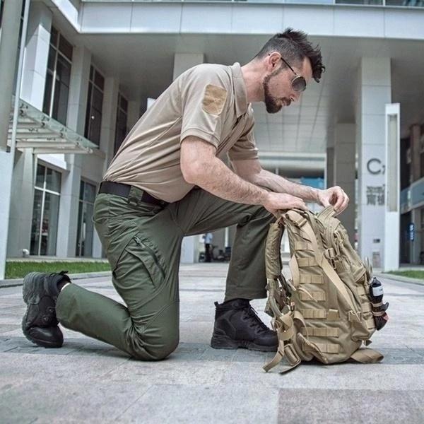 Work Pants - Men's Waterproof Straight Leg Tactical Cargo Pants
