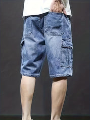 Denim Cargo Shorts | Casual | Stretch | Denim Shorts | Men's Shorts