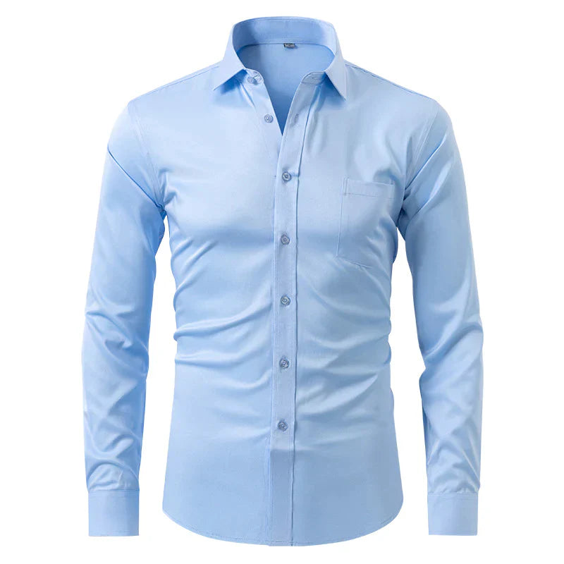 Dress Shirt - Long Sleeve - Stretchy - Non Iron Shirt - Men's Shirt