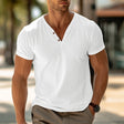 Henley Shirt | V-Neck | Short Sleeve | Button Tshirt | Men's Summer Shirt  