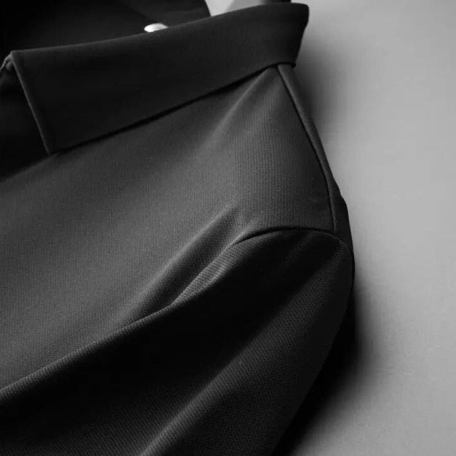 Two-Piece set - Men's Short Sleeve Polo Shirt and Dress Pants Set