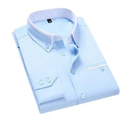 Button-Up Shirt - Men's Slim Fit Long Sleeve Collared Shirt