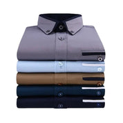 Button-Up Shirt - Men's Slim Fit Long Sleeve Collared Shirt
