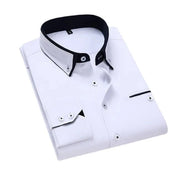 Button-Up Shirt - Men's Slim Fit Long Sleeve Collared Shirt