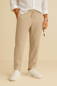 Ribbed Pants | Casual | Drawstring | Elastic Waist Pants | Men's Pants